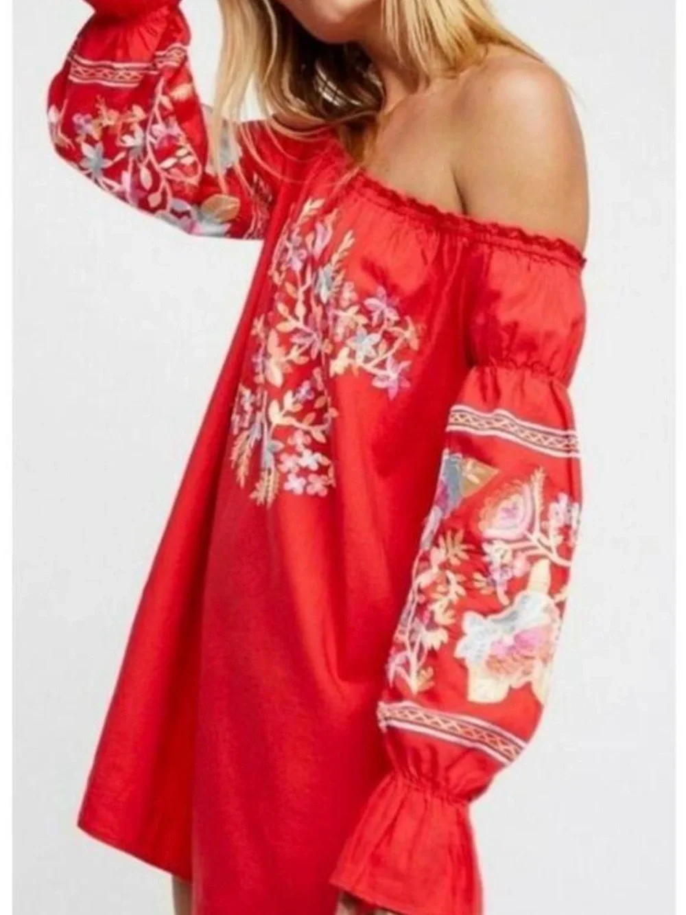Free People Fleur Du Jour Red Dress - Picture 2 of 4